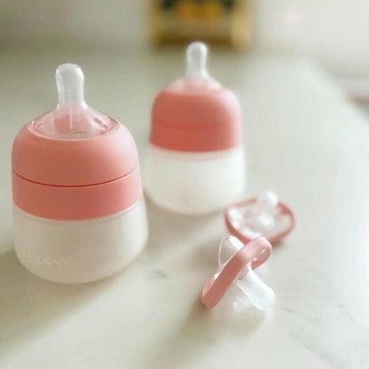 Flexy silikonska flašica za bebe 270 ml - Roza