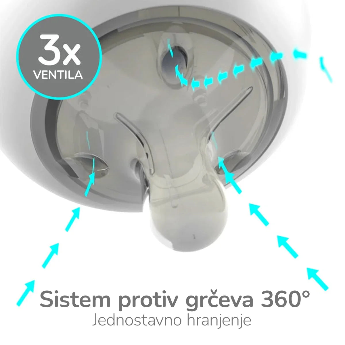 Flexy silikonska flašica za bebe 270 ml - Bijela
