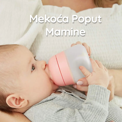 Flexy silikonska flašica za bebe 270 ml - Roza