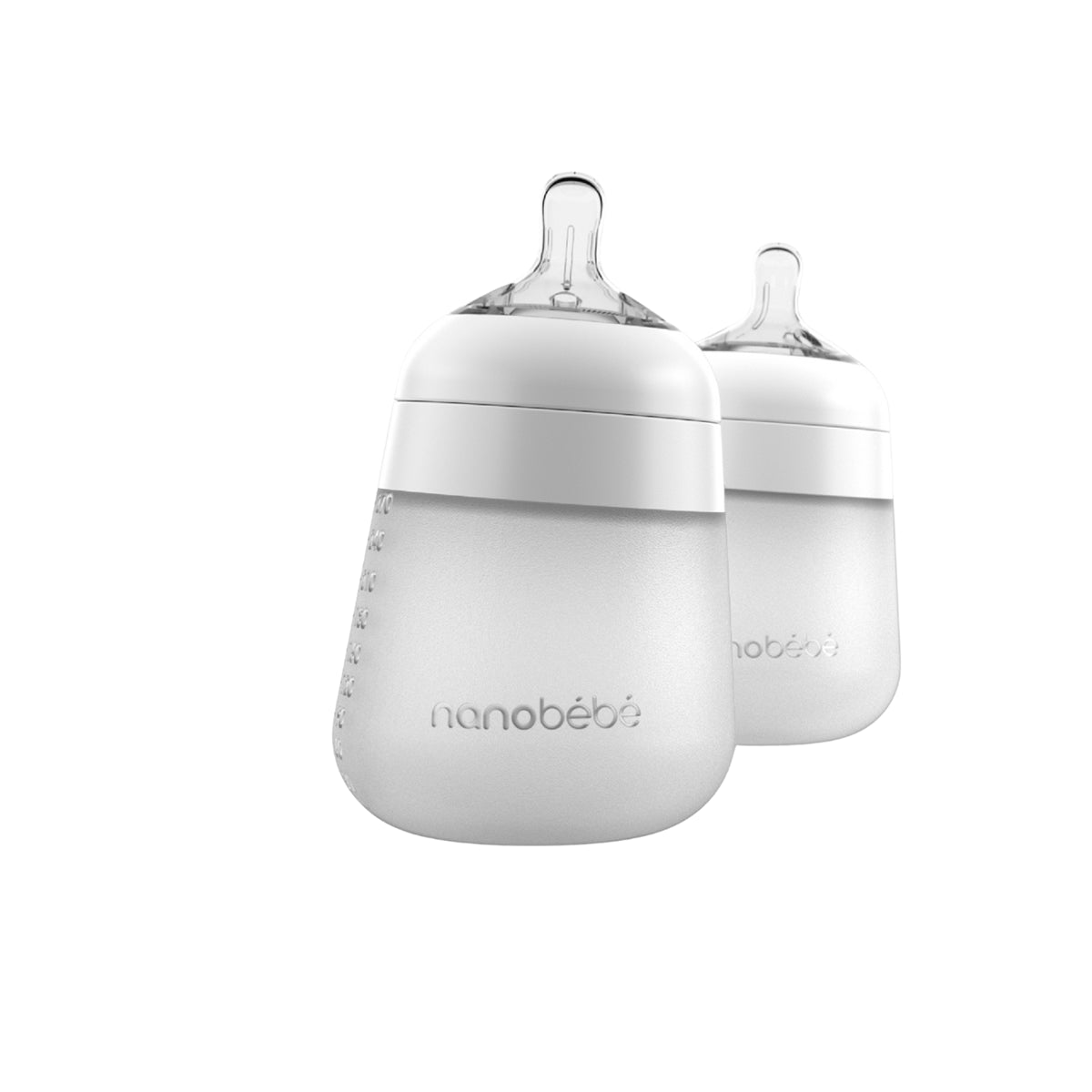 Flexy silikonska flašica za bebe 270 ml 2kom - Bijela