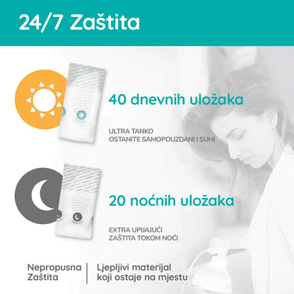 Jastučići za dnevno i noćno dojenje, 60 kom