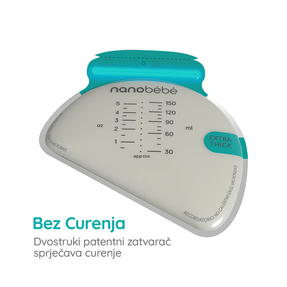 Vrećice za pohranu majčinog mlijeka, 50 kom